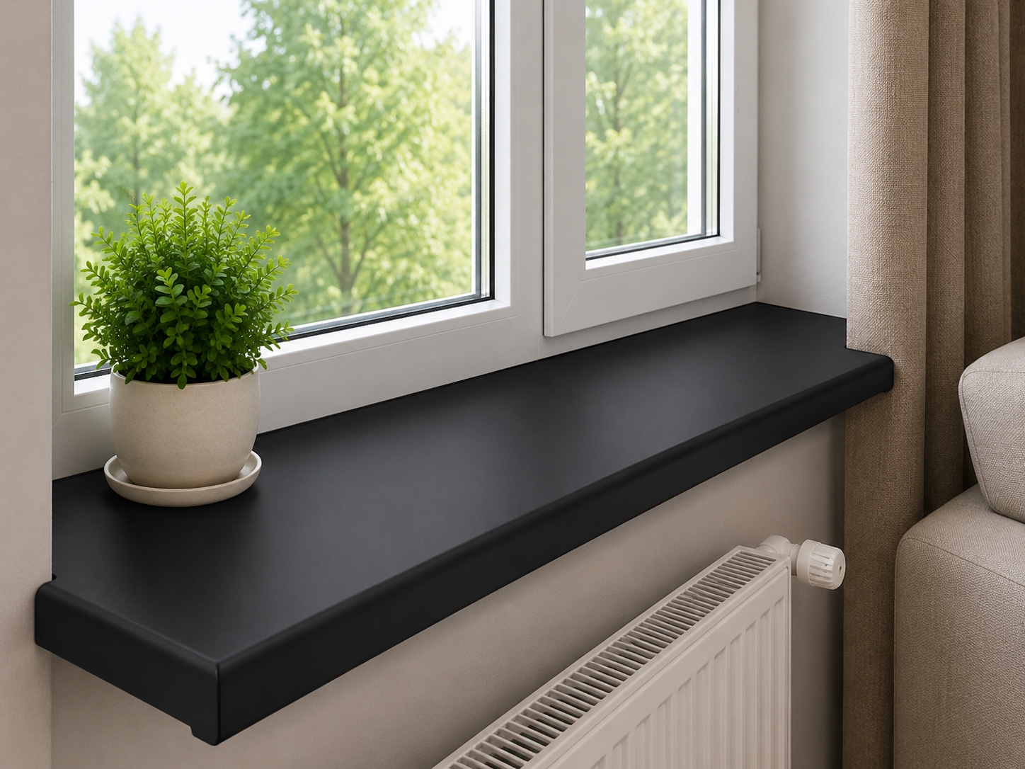Melna PVC palodze ar clean touch pārklājumu