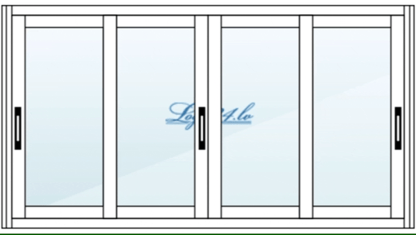 Alumīnija bīdāmā lodžija 3 m 3000 x 1500 mm 4 vērtne