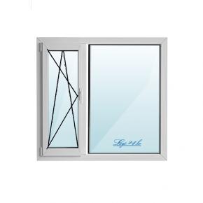 PVC-Fenster 1140x1390 mm mit 2 Griffen
